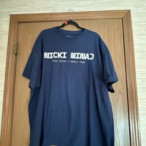 Nicki Minaj Pink Friday 2 World Tour Navy Blue T-Shirt-Staff shirt- RIGGER-NWOT